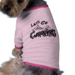 Let's Go Camping Outdoor Design Dog Tee Shirt