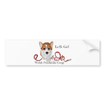 Let's Go Corgi bumper stickers