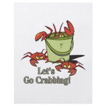 lets go crabbing bucket of crabs graphic custom flyer