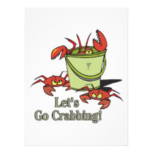 lets go crabbing bucket of crabs graphic custom announcements