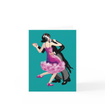 Let's go dancing card