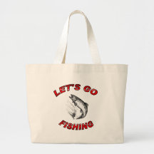 Lets go fishing canvas bags
