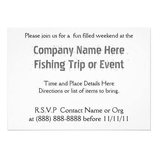 Let's Go Fishing! Company Fishing Trip Invitation