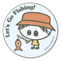 Let's Go Fishing stickers by circusbaby Let's Go Fishing stickers