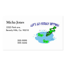 Let's Go Froggy Dipping Business Cards