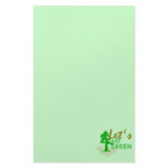 Let's go green stationary stationery