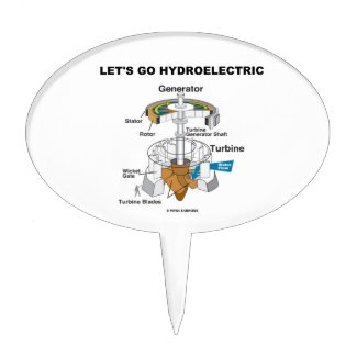 Let's Go Hydroelectric (Generator Turbine) Cake Toppers