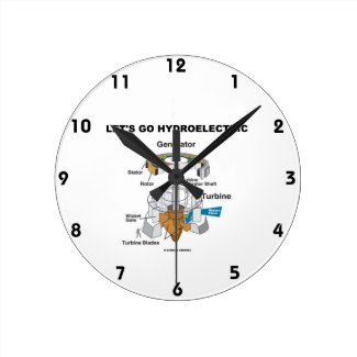 Let's Go Hydroelectric (Generator Turbine) Round Clocks