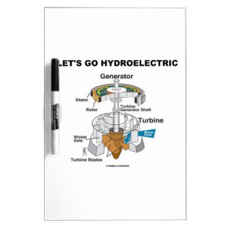 Let's Go Hydroelectric (Generator Turbine) Dry Erase White Board