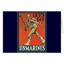 Let's Go Marines Greeting Card