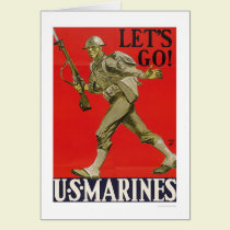 Let's Go!  U.S. Marines. cards