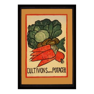 Let's Grow a Vegetable Garden Print print