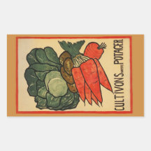Let's Grow a Vegetable Garden Rectangular Stickers