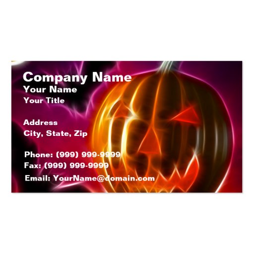 Lets Halloween Business Card Template (front side)