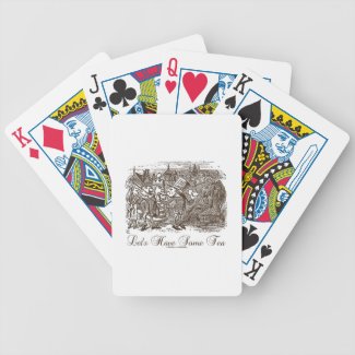 Let's Have Some Tea Wonderland Alice Haigha Hatta Bicycle Playing Cards
