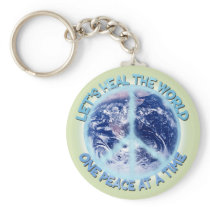 Let's heal the World Sticker Key Chains