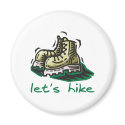 Let's Hike Green magnets