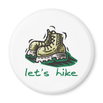 Let's Hike Green magnets