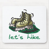 Let's Hike Green mousepads