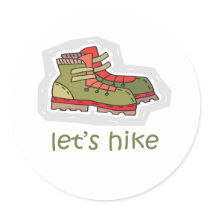 Let's Hike stickers