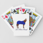 Lets Horse Around Brown w Blue Blanket Deck Of Cards