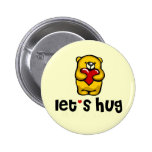 Let's Hug Pinback Buttons