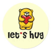 Let's Hug stickers