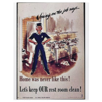 Let's Keep Our Rest Room Clean! flyers by ww2posters Let's Keep Our Rest Room Clean! flyers