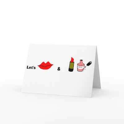 Let's kiss and makeup greeting cards by Swe3tnsourchicke Let's kiss and makeup greeting cards by Swe3tnsourchicke