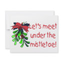 Let's Meet Under The Mistletoe invitations