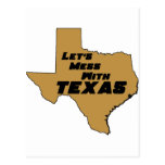 Let's Mess With Texas Brown postcards