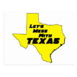 Let's Mess With Texas Yellow postcards
