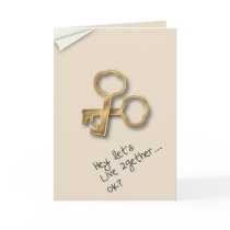 Let's Move In Together Couples Commitment cards