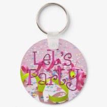 LET'S PARTY by SHARON SHARPE keychains
