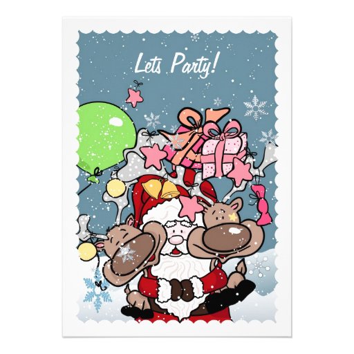 Lets Party!  Christmas dinner invitation