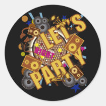 illustration, clubs, party, music, dance, disco, hip-hop, techno-music, house-music, graphic, graffiti, pop, cute, funny, design, night, night-club, Sticker with custom graphic design