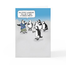 Let's Party! Cute penguin card