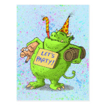 lets party postcard postcards