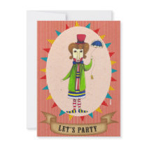 Let's Party The Mad Hatter- Invitation card