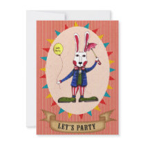 Let's PartyThe White Rabbit- Invitation card
