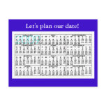 Let's plan our date calendar Postcard