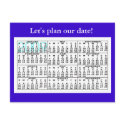 Let's plan our date calendar Postcard