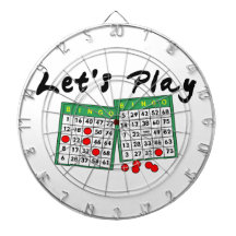 Let's Play Bingo Dartboard With Darts