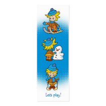Lets play! - Boy in winter - bookmark business cards by Kidsplanet Lets play! - Boy in winter - bookmark business cards