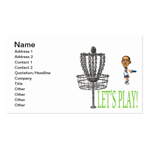 Lets Play Business Card Template