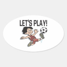 Lets Play Oval Stickers
