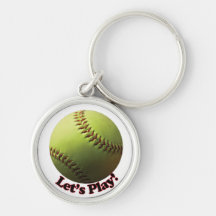 Let's Play! Softball Keychains