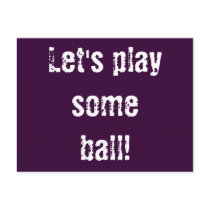 Let's play some ball! postcards