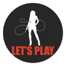 Let's Play Round Sticker