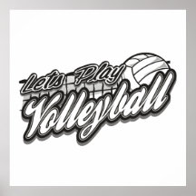 Lets Play Volleyball Poster